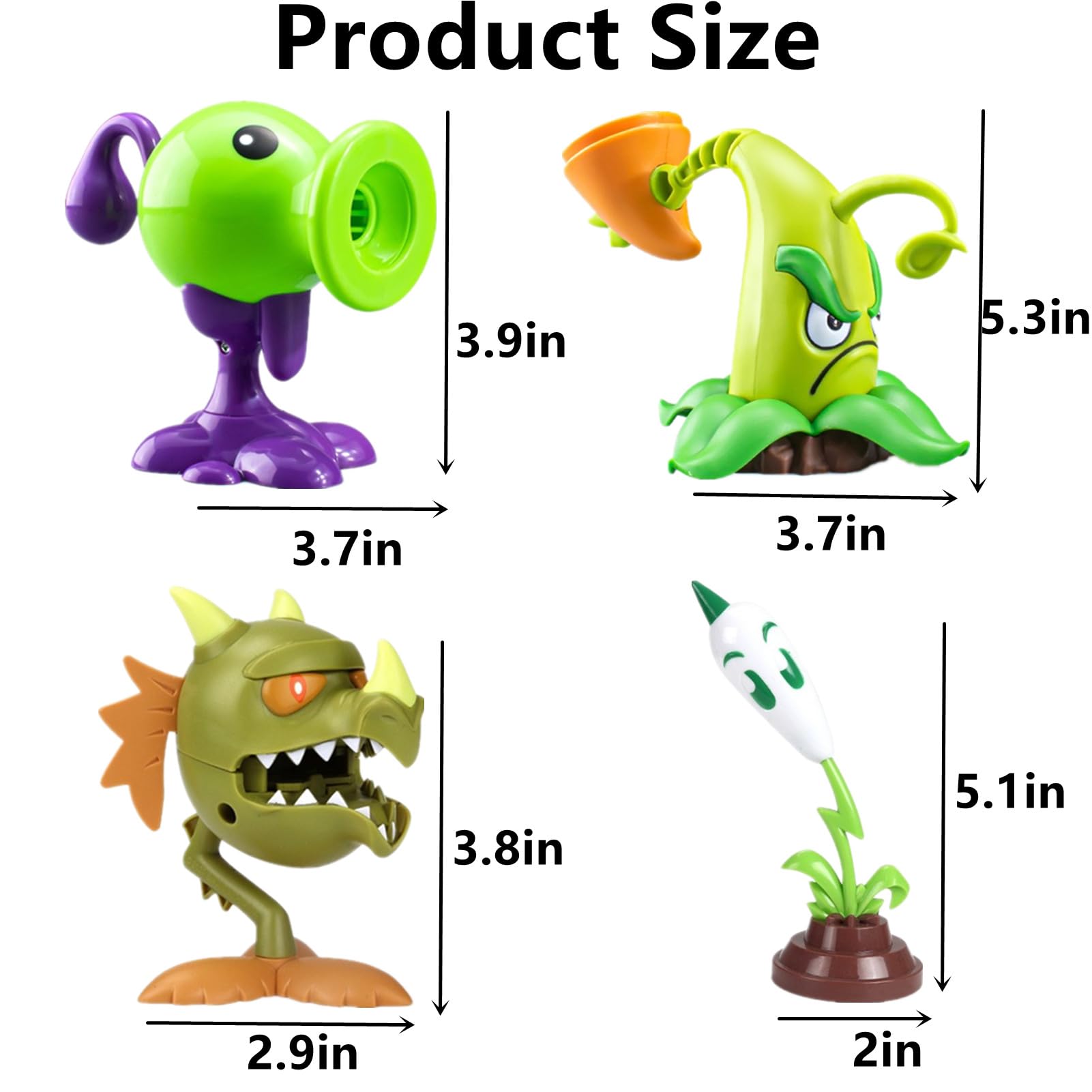 JHESAO 10PCS PVZ Plants vs Zombies Action Figure Set - PVC Collectible Toy for Kids & Fans - Perfect Gift for Birthday & Party - Fun Game Character Figures for Playtime & Collection