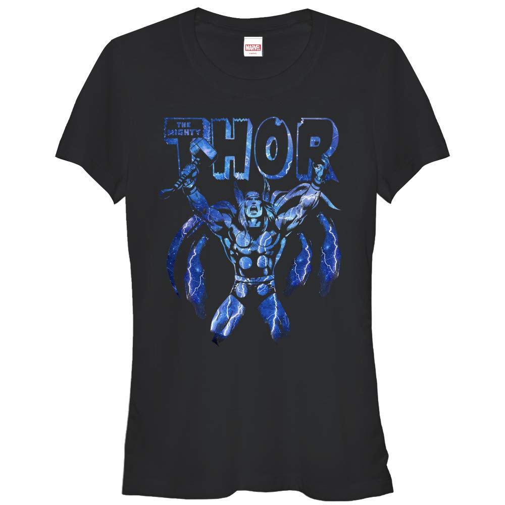 Marvel Junior's Mighty Thor Graphic Electric Current T-Shirt for Kids - Superhero Costume & Casual Wear for School, Parties & Comic Conventions