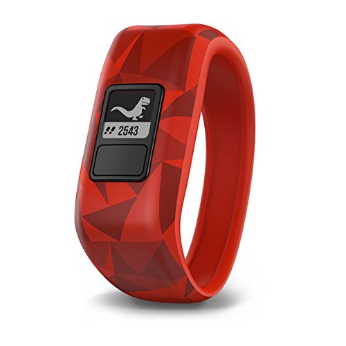 Garmin vívofit jr Kids Fitness Tracker - 1 Year Battery Life, Waterproof Activity Monitor for Boys & Girls, Red Broken Lava Color | Perfect for Outdoor Play, Swimming & School Activities