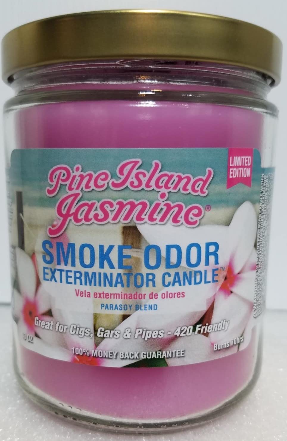 Smoke Odor Eliminator Candle Set - 3 Pack (13oz) with Blue Serenity, Bermuda Beach & Pine Island Jasmine Scents | Home Air Freshener for Living Room, Bedroom & Bathroom | Long-Lasting Fragrance for Relaxation & Stress Relief