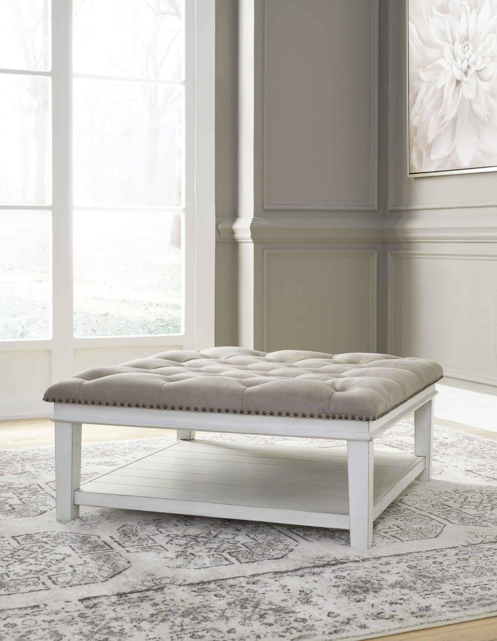 Kanwyn Upholstered Ottoman T937 21 - Modern Storage Footrest Stool with Tufted Design for Living Room, Bedroom & Nursery - Perfect for Extra Seating, Storage & Home Decor