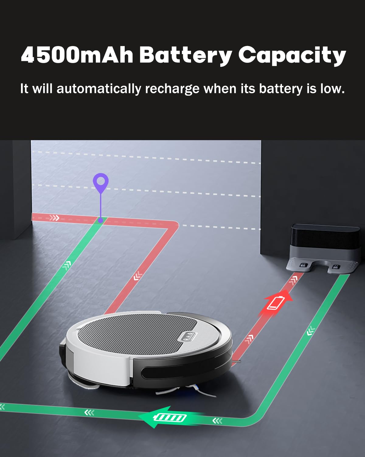 V3 2-in-1 Robot Vacuum and Mop Combo with 5000Pa Strong Suction, WiFi/Alexa/App/Remote Control, Self-Charging - Perfect for Pet Hair, Hard Floors & Carpets - Smart Home Cleaning for Busy Families & Pet Owners
