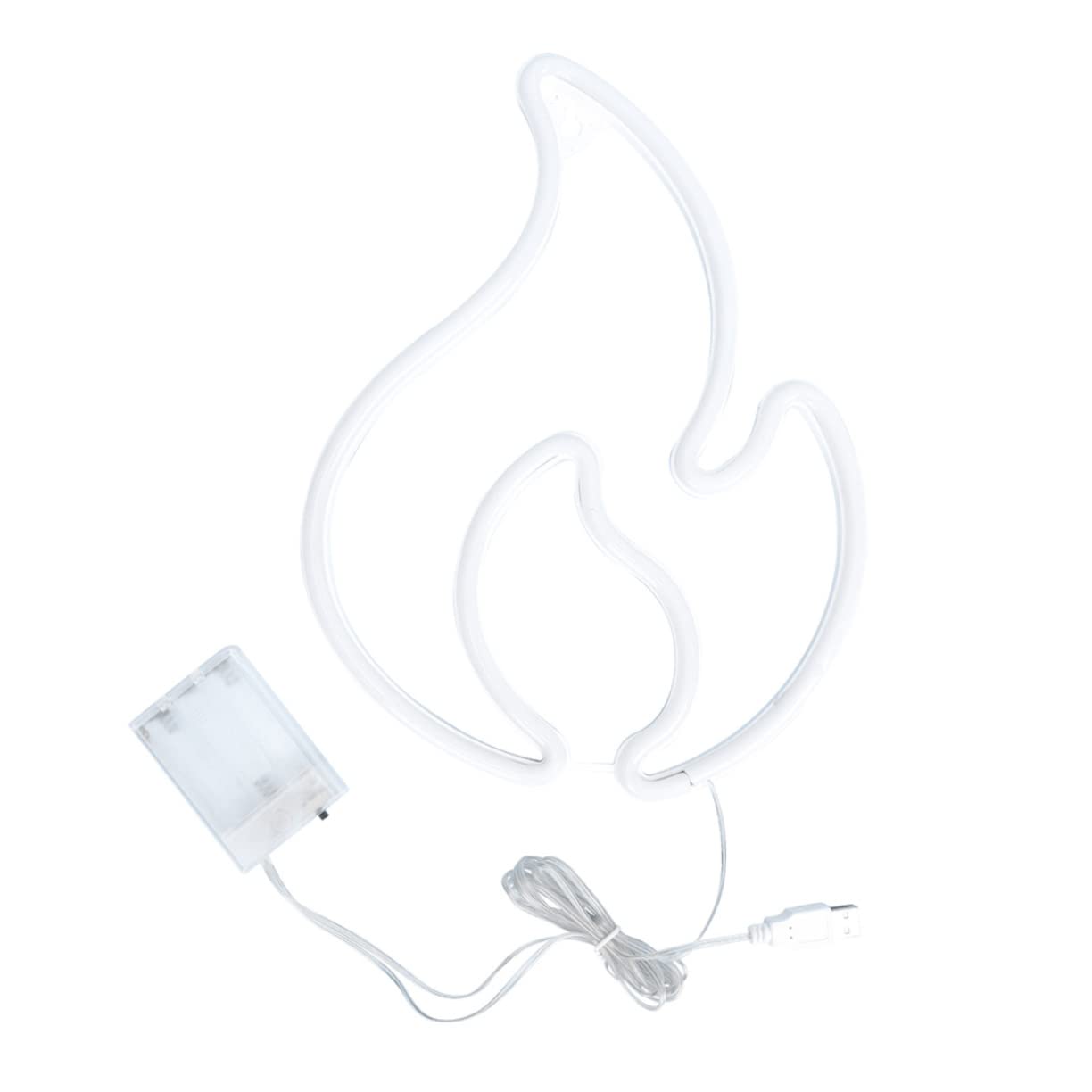 ETHZZLE LED Flame Effect Night Light - Dimmable Plastic Neon Lamp for Home, Office, Study - Creates Warm Ambiance | Perfect for Bedroom Decor, Relaxation & Mood Lighting