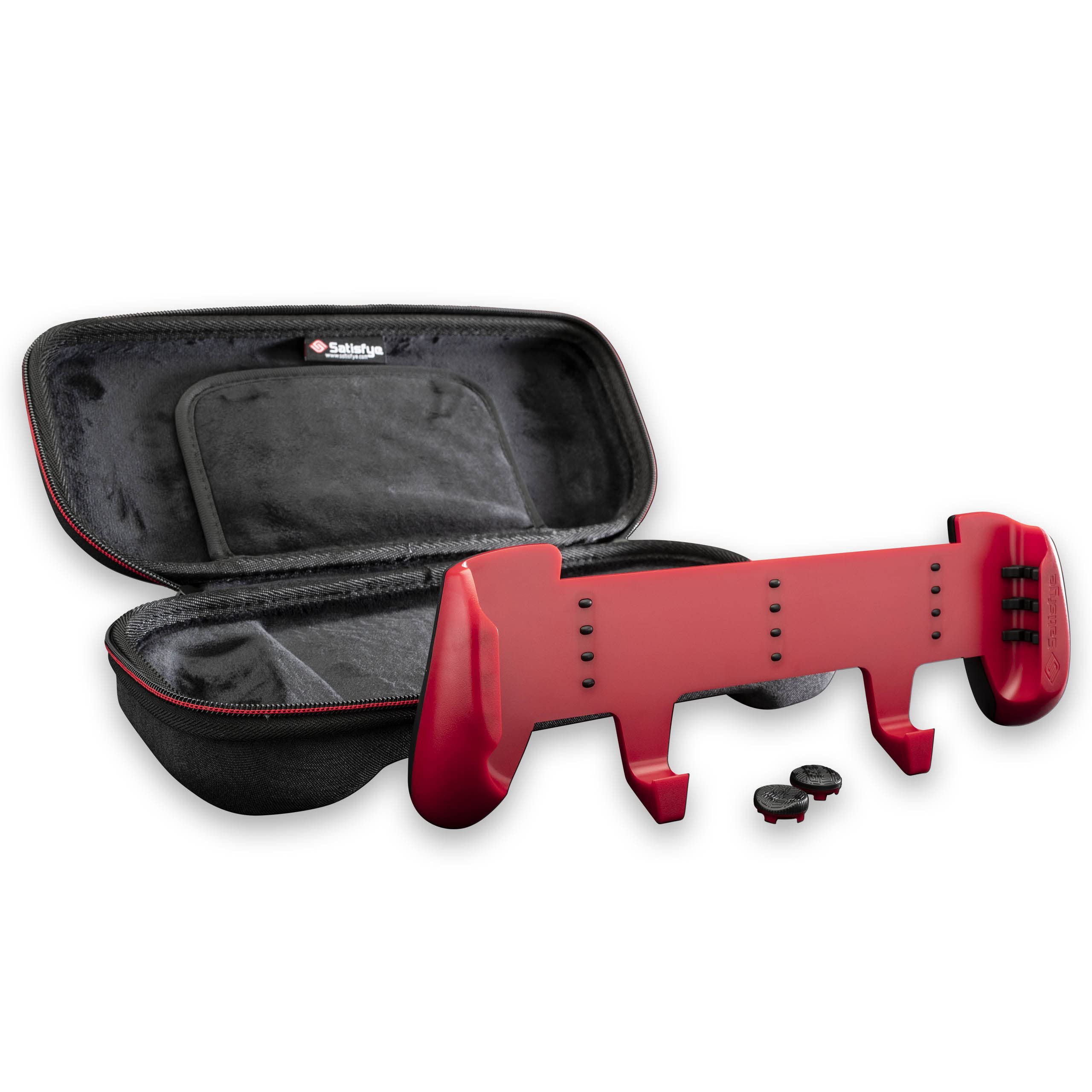 Satisfye ZenGrip Pro Gen 3 OLED Slim Bundle - Diablo Red Nintendo Switch Accessories Set with Pro Grip & Slim Case | Perfect for Gaming On-The-Go & Travel Protection
