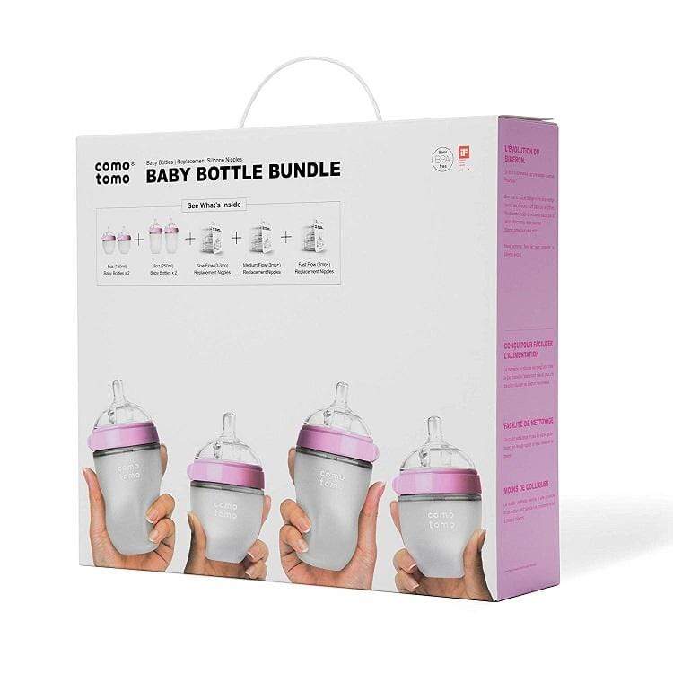 Comotomo Baby Bottle Gift Set - 2 Pack, Anti-Colic, BPA-Free, Soft Silicone Bottles for Newborns & Infants - Perfect for Breastfeeding, Travel, and Daycare