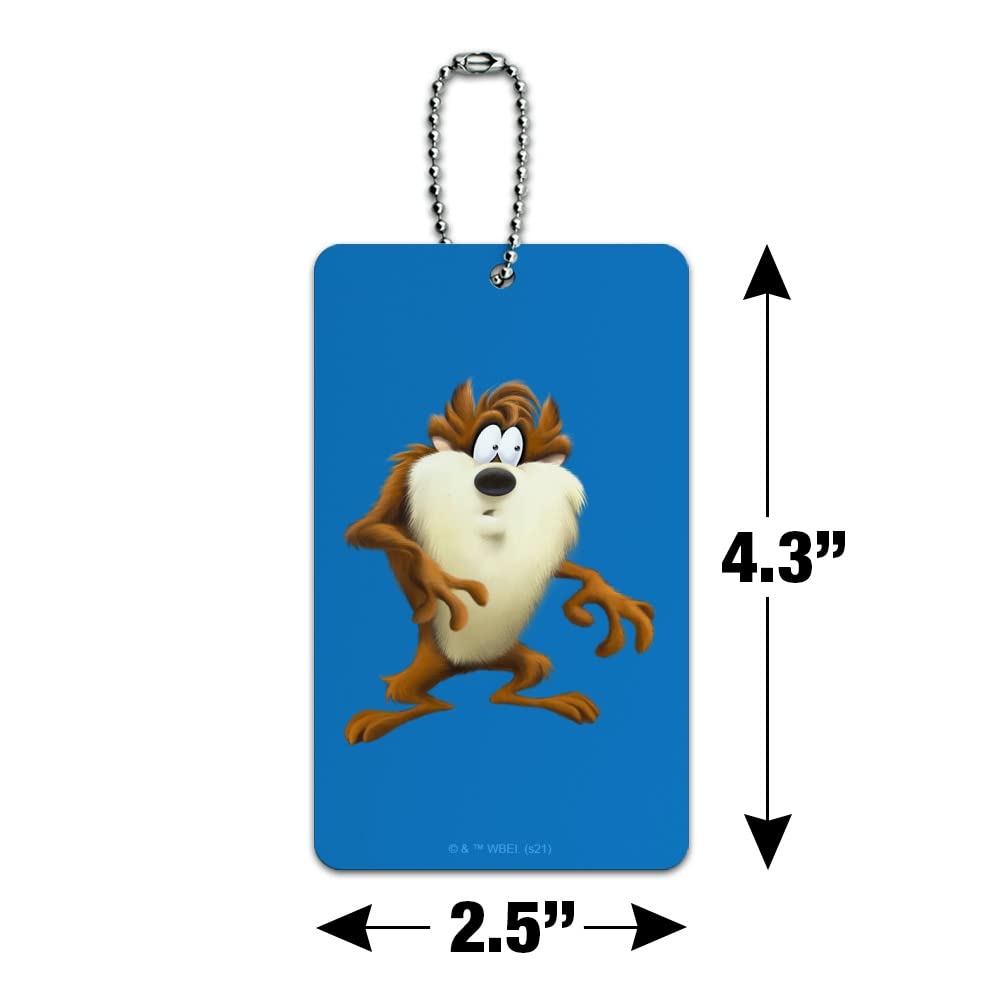 Looney Tunes Taz Wild Man Luggage Tag - Durable Suitcase ID Card for Carry-On Bags - Perfect for Travel, Business Trips & Vacation Identification