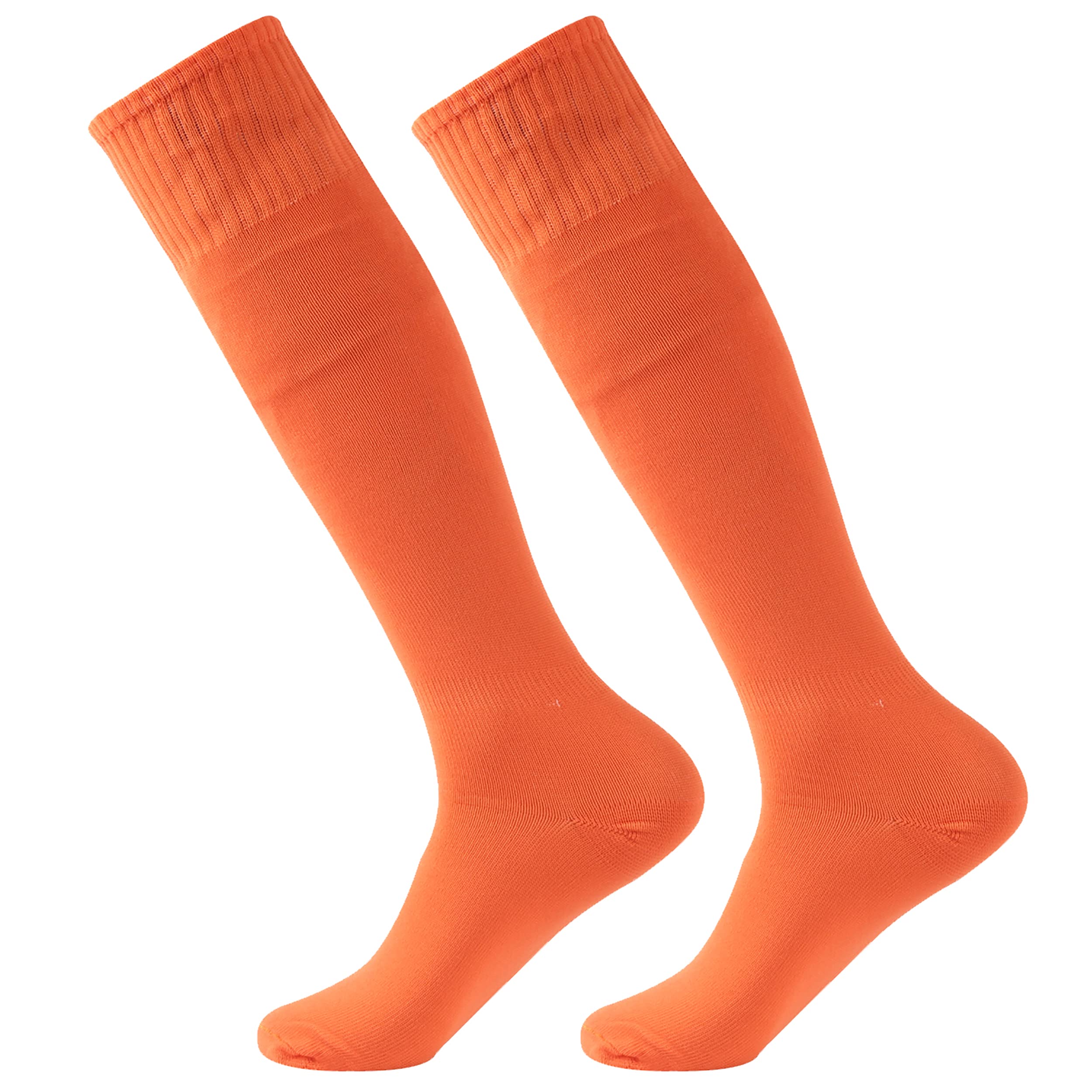 **Men's & Women's Knee High Soccer Socks - 2/6/12 Pairs Pack, Breathable Lightweight Football Baseball Softball Team Sports Socks for Athletes - Perfect for Training, Games & Casual Wear**