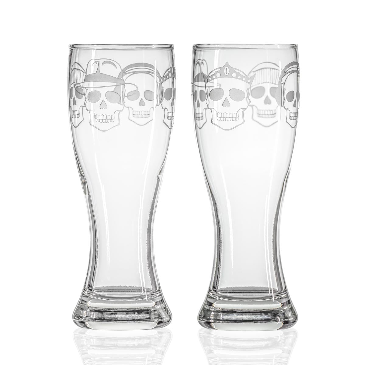Numbskulls 20oz Large Beer Pilsner Glass Set of 2 - Perfect for Home Brewing, Parties, and Gift Giving - Heavy Duty Crystal Clear Drinking Glasses for Lager, Ale, and Craft Beer Enthusiasts