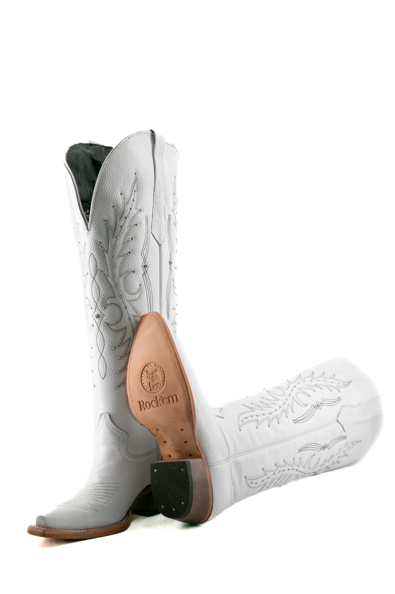 Paulina Women's Tall Wide Calf Cowgirl Boots - Comfortable Snip Toe Western Riding Boots for Country Dancing, Rodeo & Outdoor Activities