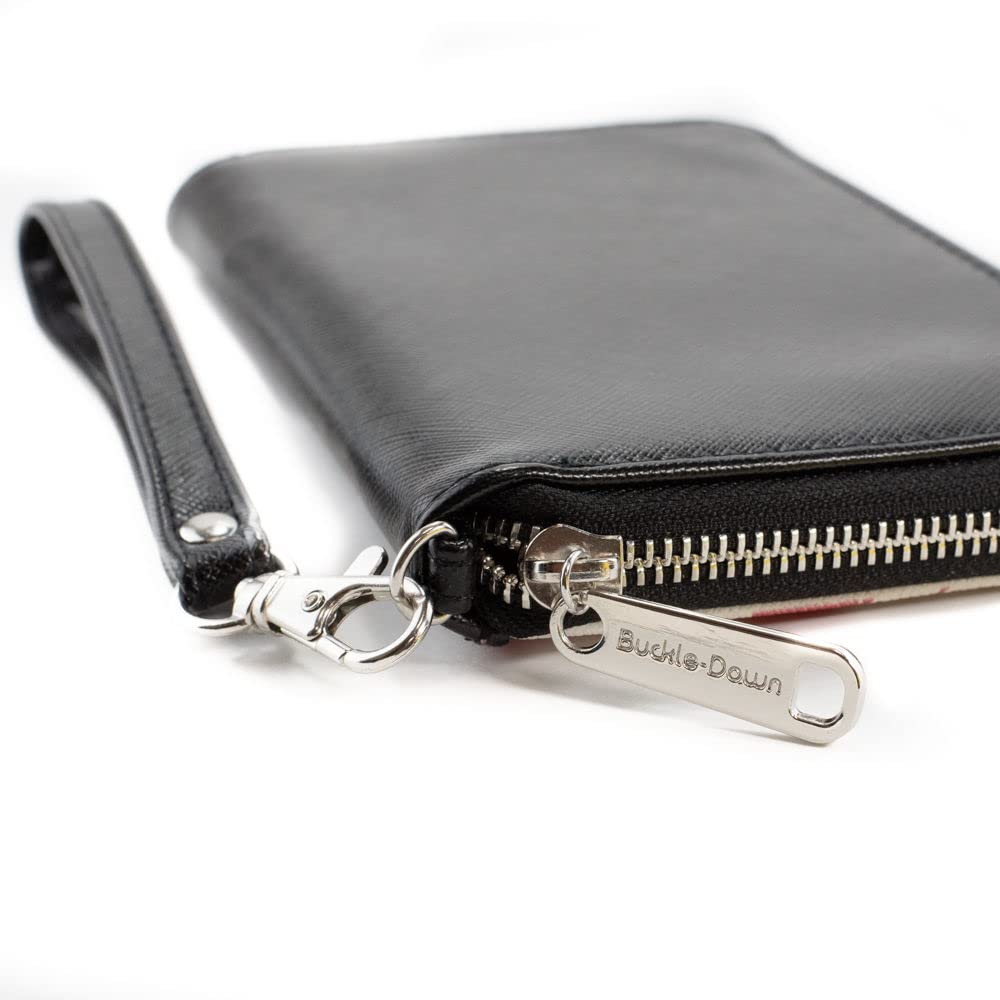 House of the Dragon Wallet - Zip Around Vegan Leather Wallet with Icon & Wings Design in Black & Yellow - Perfect for Fans, Collectors & Everyday Use