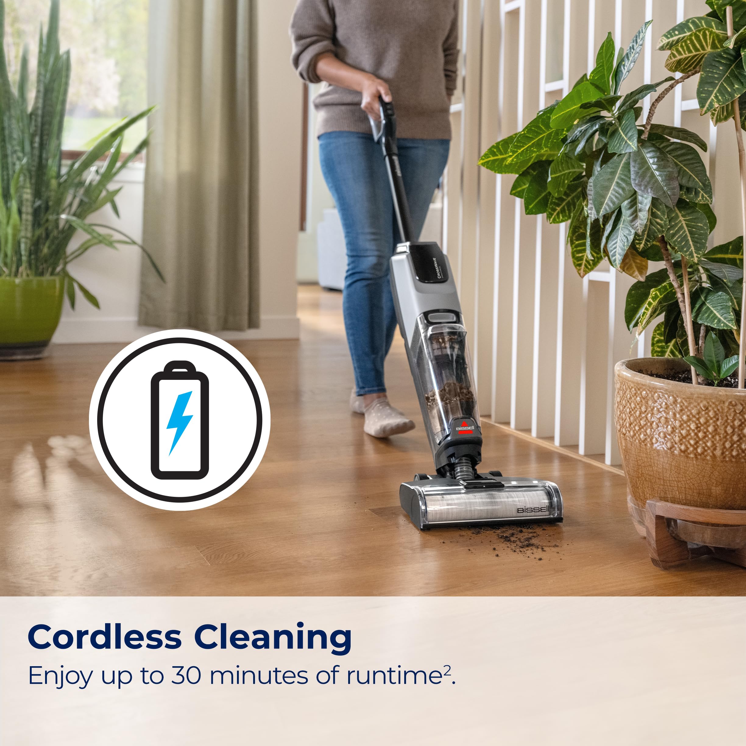 Bissell CrossWave OmniForce Cordless Wet Dry Multi-Surface Hard Floor Cleaner & Vacuum - 3882B | Powerful Cleaning for Tile, Hardwood & Laminate Floors | Ideal for Homes with Pets & Kids