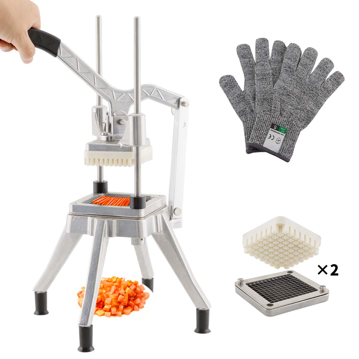Commercial Vegetable Chopper with 1/4