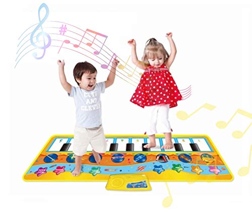 Kids Piano Dance Mat - Play & Record Musical Floor Keyboard Playmat for Boys & Girls - Fun Birthday Gift for Toddlers & Preschool Classroom Activity