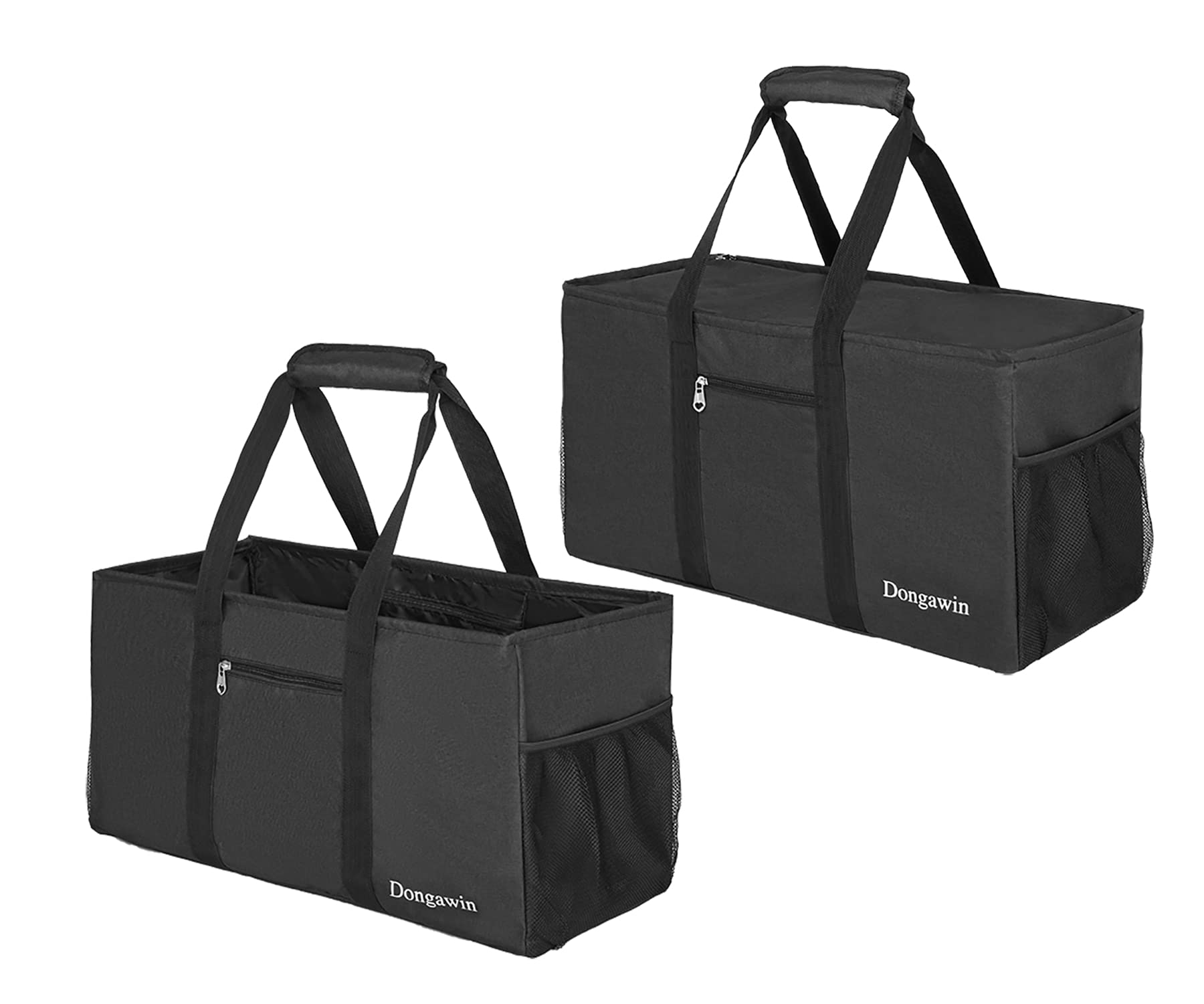 Dongawin Large Waterproof Foldable Reusable Utility Tote Bag for Shopping, Picnic, Beach, Travel & Storage | Heavy Duty Multi-Purpose Carryall for Groceries, Gym, Camping & Outdoor Activities