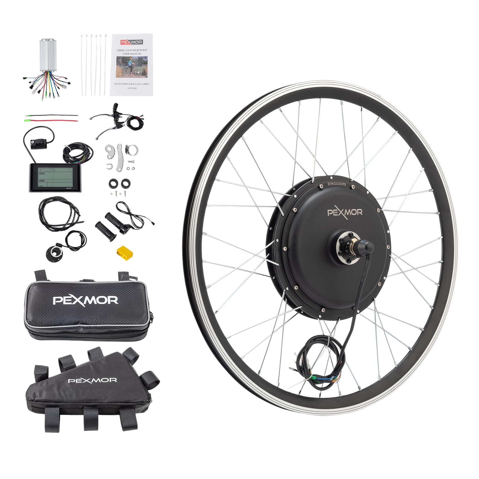 PEXMOR 48V 1200W Electric Bike Conversion Kit for 26