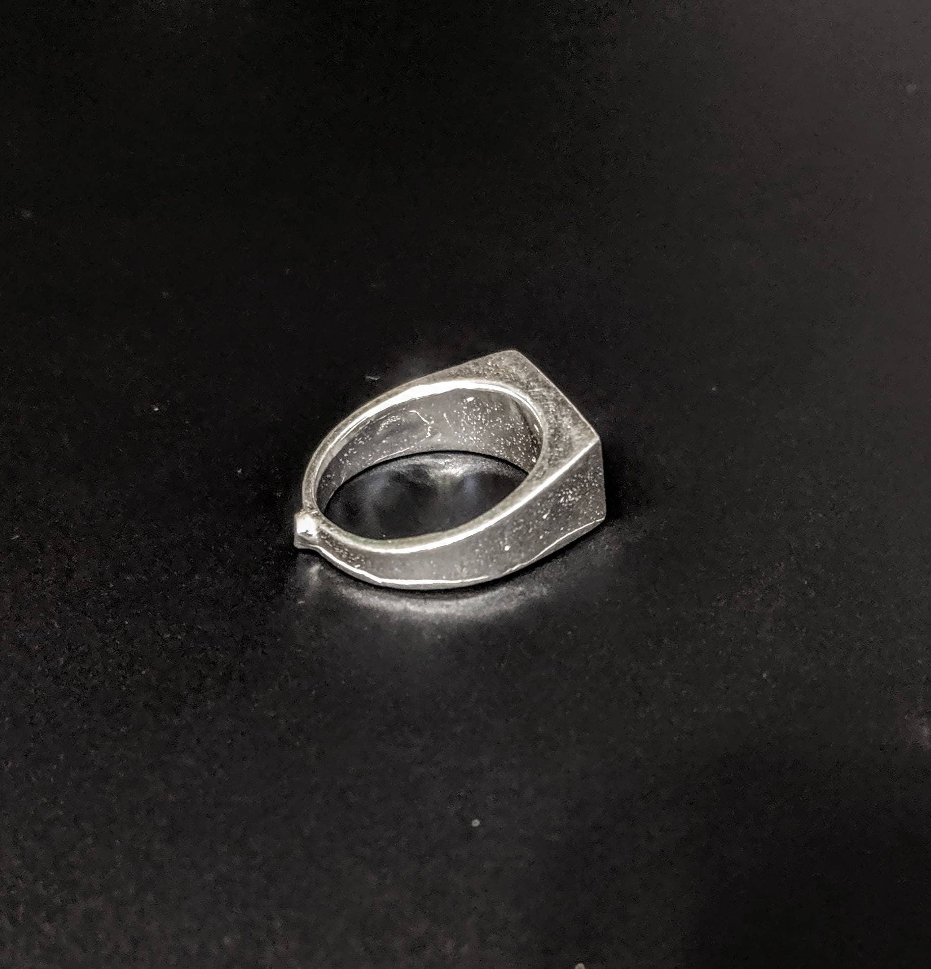 Solid Sterling Silver Inlay Blank Setting - Rough Cast DIY Jewelry Making - Empty Ring for Carving & Engraving - Size 5-11 (562-068) - Perfect for Silversmiths & Handcrafted Jewelry Design