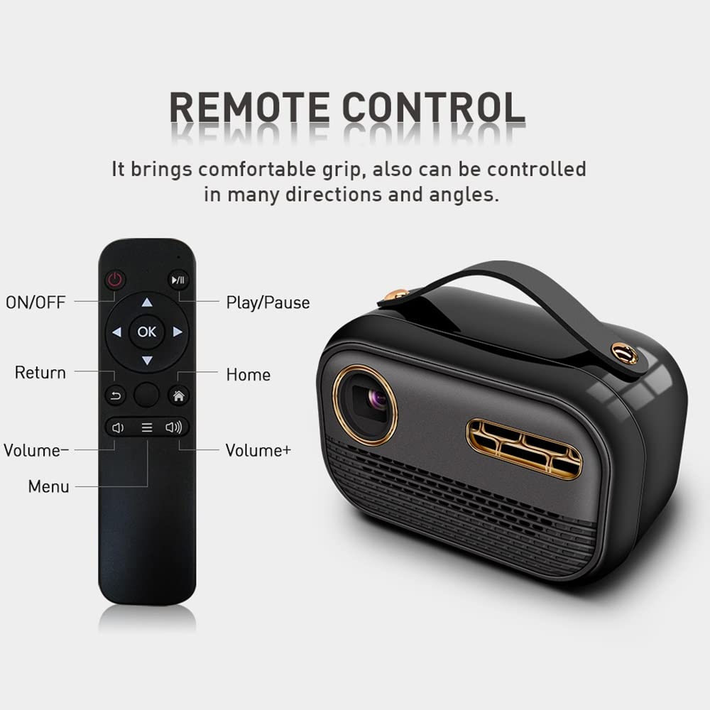 5G WiFi Bluetooth DLP Projector with Android 8.1 - 4K Ultra HD, 3500 Lumens Brightness, 5000mAh Battery, iOS/Android Screen Mirroring - Perfect for Home Theater, Outdoor Movies, Gaming, and Office Presentations