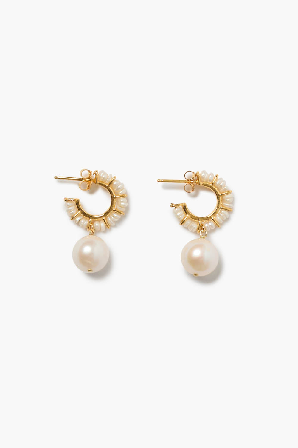 Elegant White Pearl Hoop Earrings for Women - Perfect for Weddings, Parties & Everyday Wear