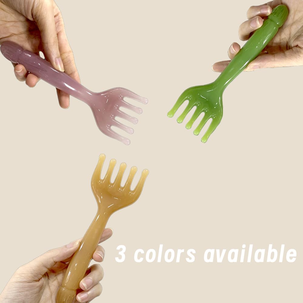 Handheld Resin Scalp Massager Comb - Relaxing Head Massage Tool for Stress Relief & Tension Release - Set of 2 - Perfect for Home, Office & Travel Use