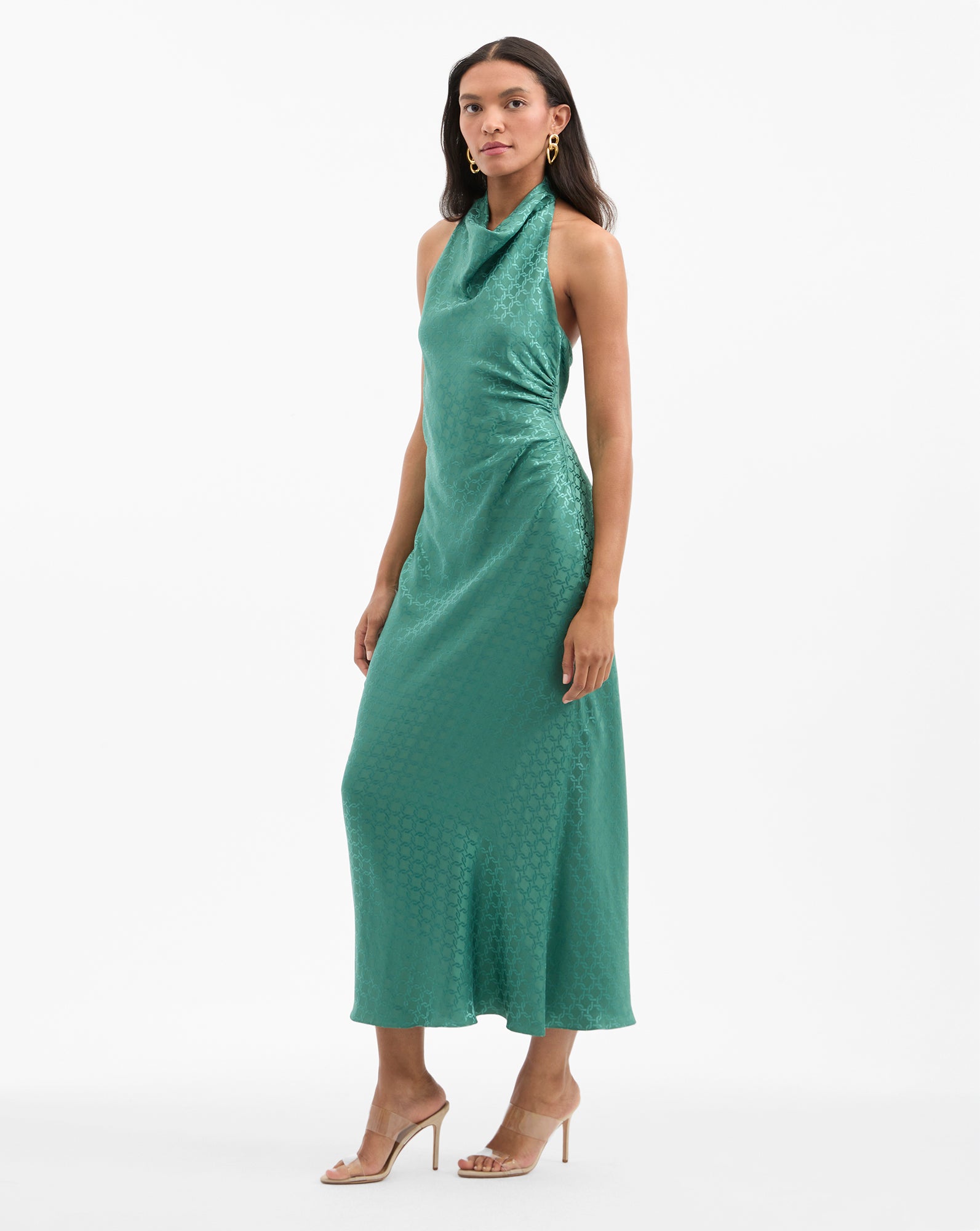 Maggie Halter Maxi Dress for Women - Flowy Summer Beach Dress with Side Slits & Adjustable Straps | Perfect for Vacations, Weddings & Boho Outfits