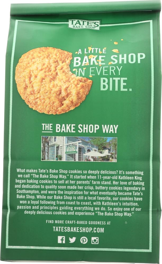 Tate's Bake Shop Coconut Crisps Cookies - Gluten Free, 7oz (Pack of 12) | Perfect for Snacking, Gifts & Holiday Treats