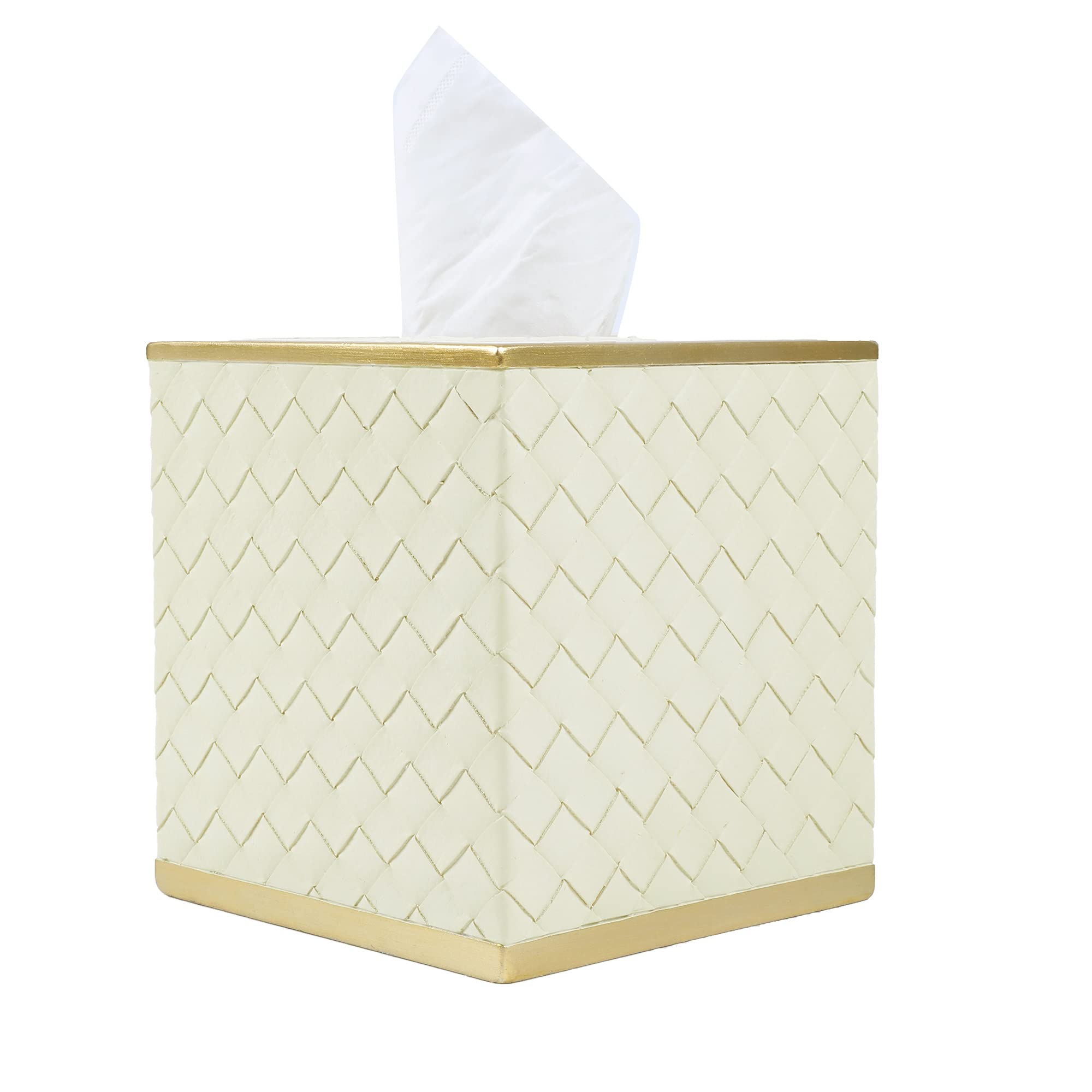 Modern Square Tissue Box Cover Holder - Stylish Bathroom Vanity & Countertop Decor, Unique Design Tissue Box Cover for Bedroom, Living Room, and Home Decor | Perfect for Bathrooms, Bedrooms, and Living Spaces
