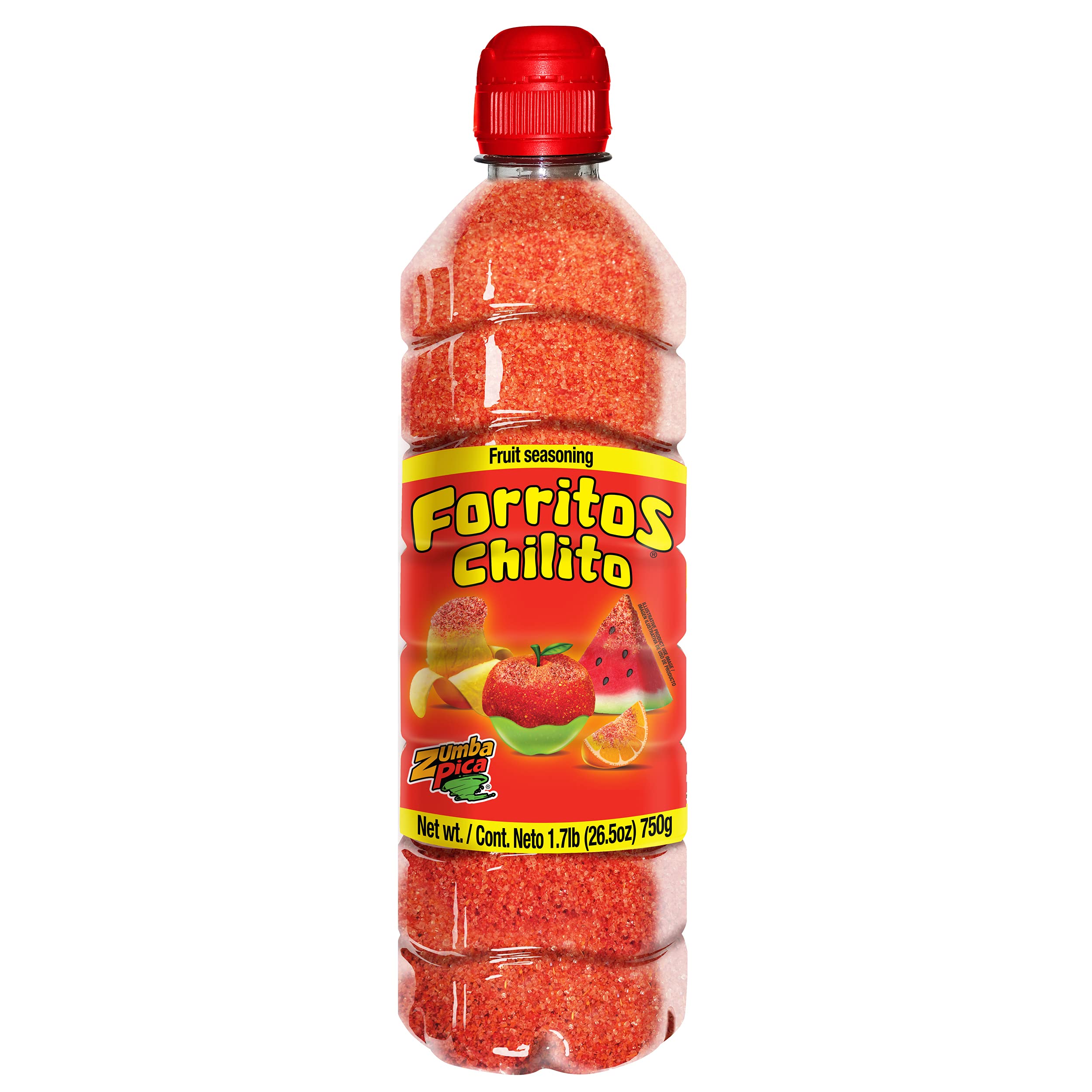 Zumba Pica Forritos Mexican Candy Chili Powder 1.7lb (750g) - Tangy Spicy Chili Seasoning for Fruits, Snacks & Drinks - Authentic Mexican Candy - Perfect for Parties, Movie Nights & Fruit Salads