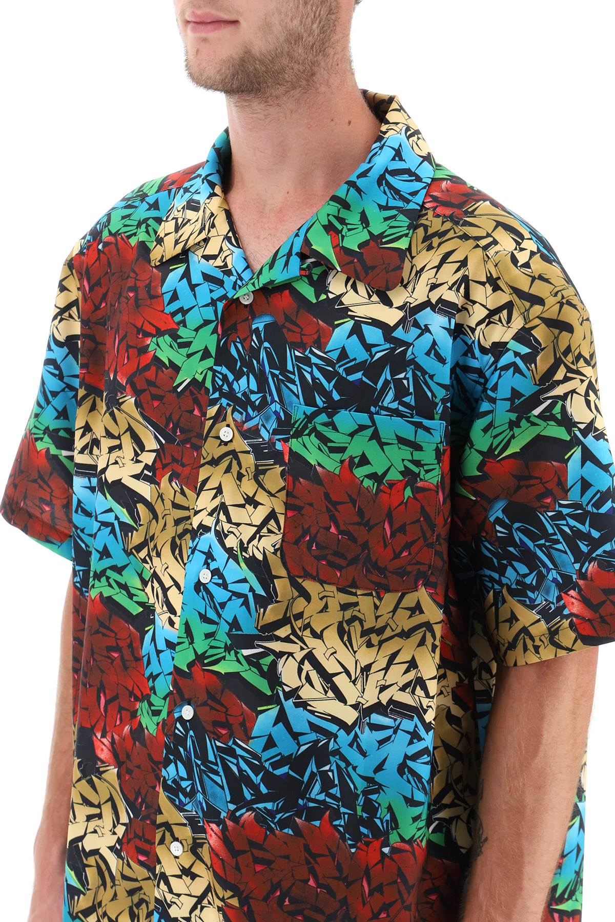 Children of the Discordance Graffiti Print Short Sleeve Shirt - Trendy Streetwear for Men - Perfect for Urban Fashion & Casual Outings