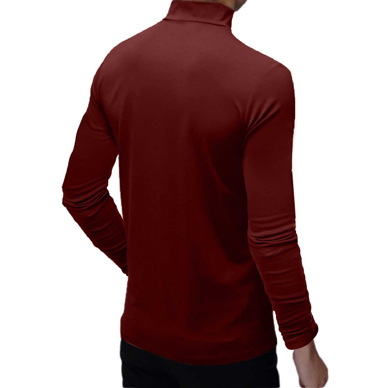 Men's Thermal Underwear Long Sleeve Mock Turtleneck Shirt - Slim Fit Stretchable Base Layer for Winter, Layering & Outdoor Activities