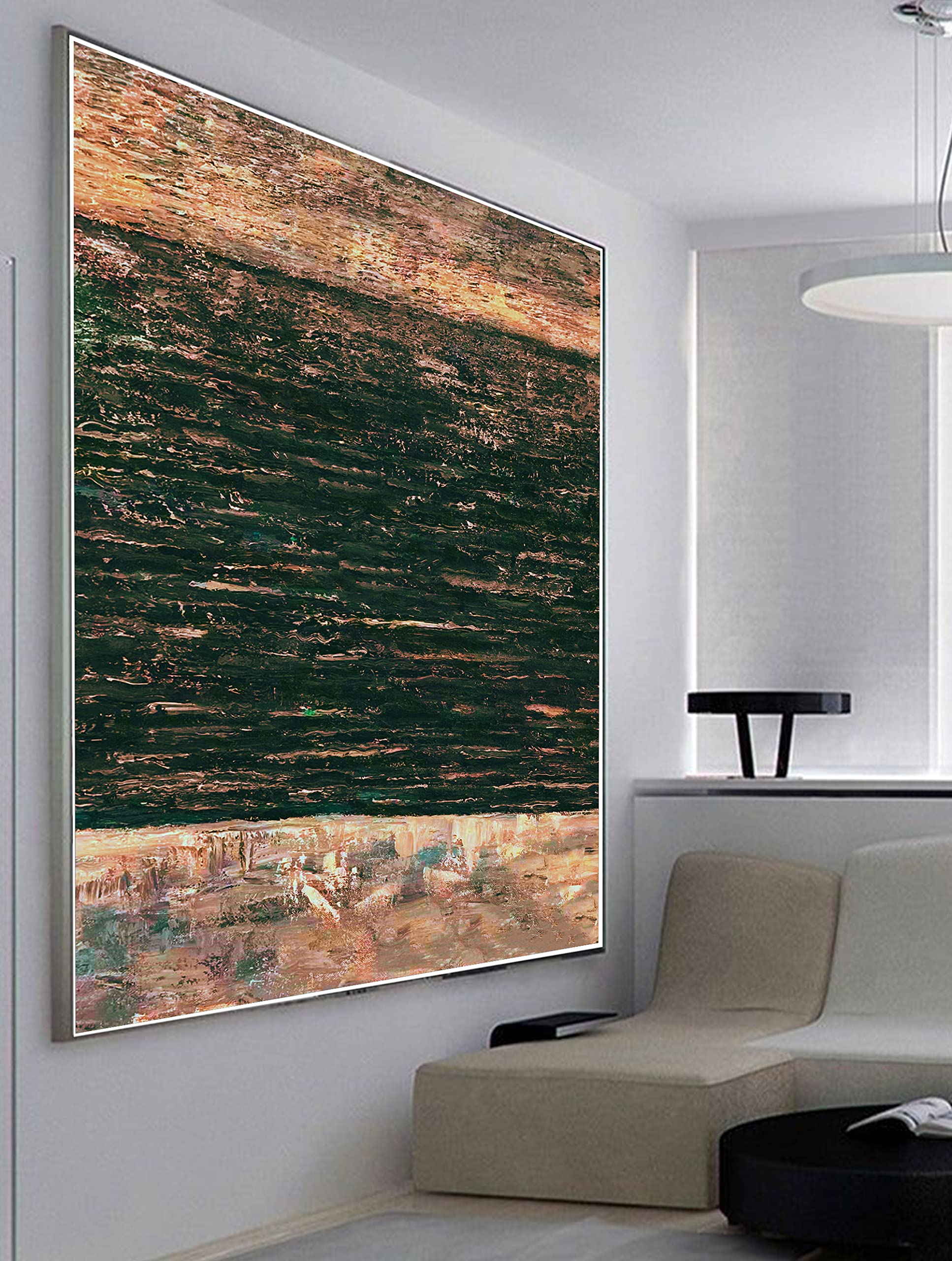 Original Abstract Gray and Yellow Textured Canvas Painting | Unique Wall Art for Industrial & Minimalist Home Decor | Perfect for Living Room, Bedroom, or Office