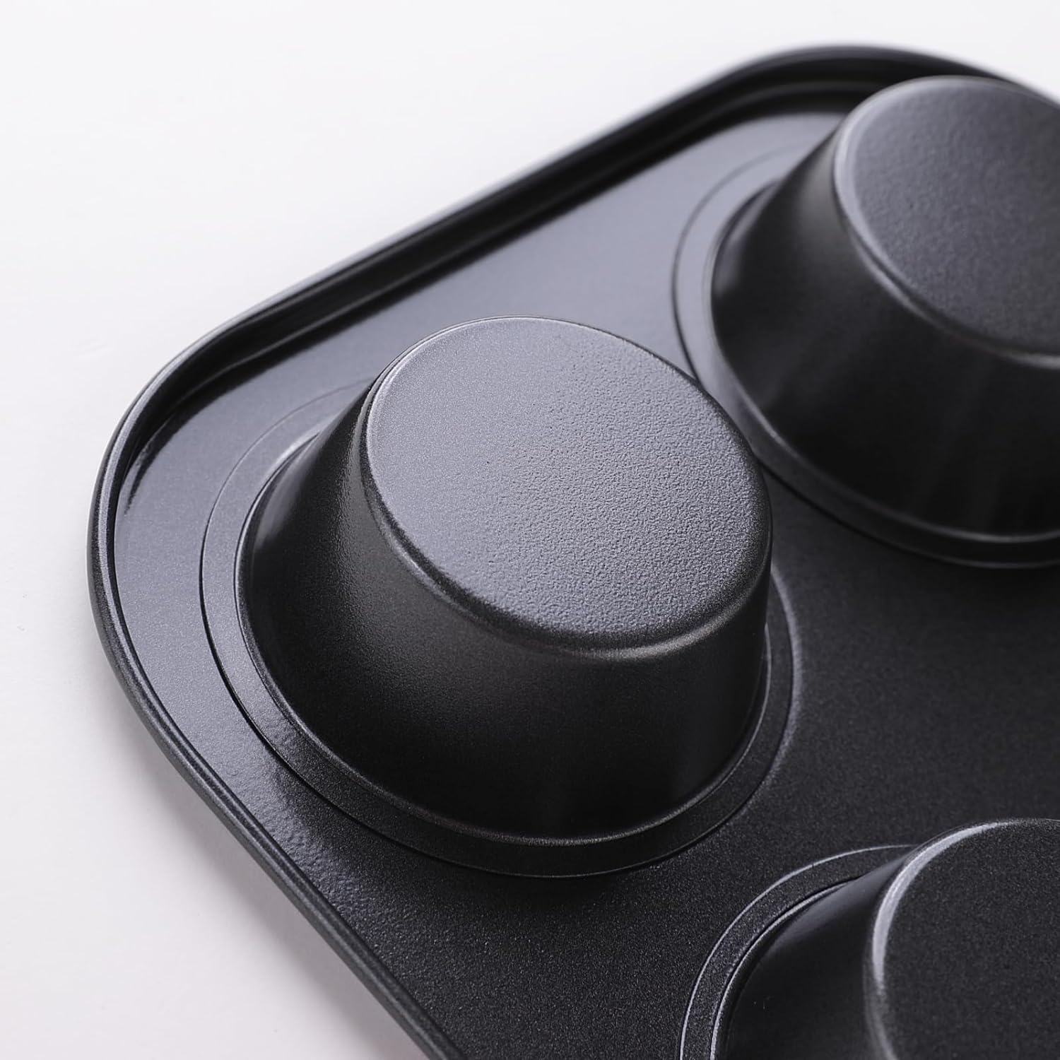 Kuber Industries 6-Slot Non-Stick Cupcake Pan | Premium Baking Muffin Tray for Perfect Cupcakes & Small Cakes (Black) - Ideal for Home Baking, Parties & Gift Giving