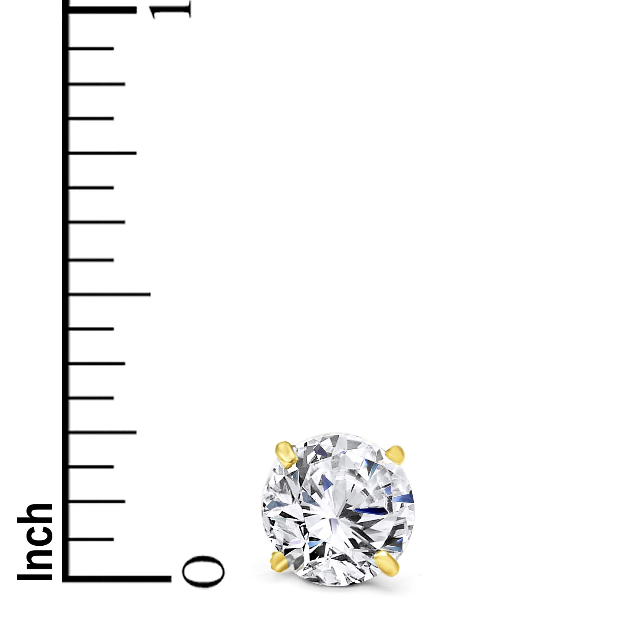10K Yellow Gold Round Stud Earrings for Men & Women - Hypoallergenic Simple Elegant Jewelry for Everyday Wear, Gifts, Parties & Special Occasions