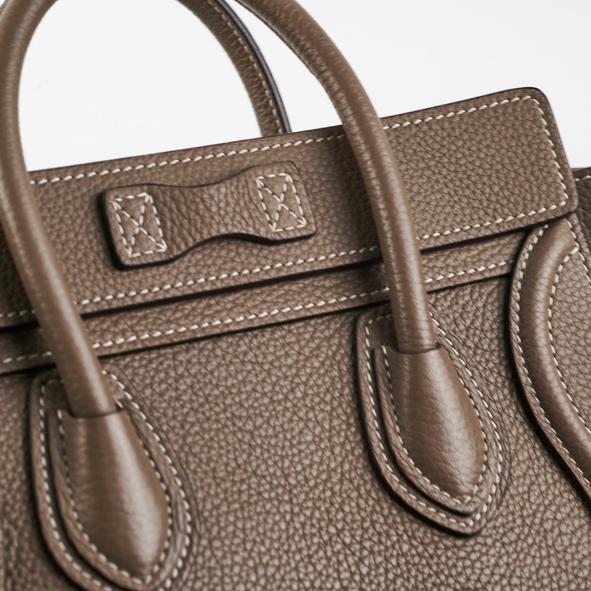 Celine Luggage Nano Taupe Small Leather Crossbody Bag - Luxury Designer Handbag for Women | Perfect for Work, Travel & Everyday Use