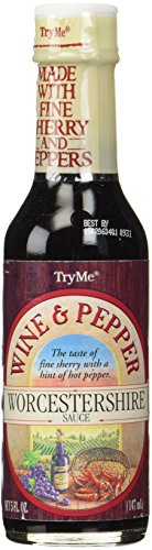 Try Me Wine & Pepper Worcestershire Sauce 5oz (Pack of 6) - Premium Steak & Cocktail Sauce for Grilling, Cooking & Mixing