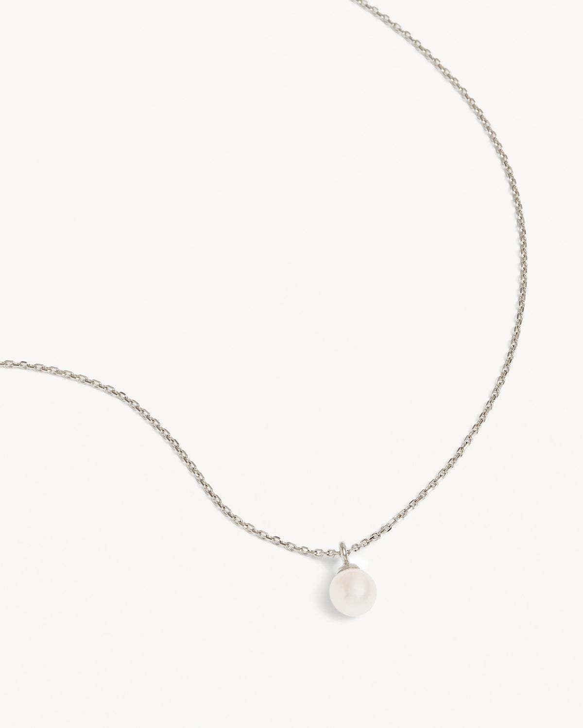 Elegant Sterling Silver Floating Pearl Necklace with Airy Design | Perfect for Weddings, Parties & Special Occasions