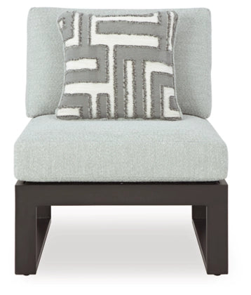 Beachloft Armless Chair with Cushion - Comfortable Indoor/Outdoor Lounge Chair for Patio, Beach, Poolside & Living Room Relaxation