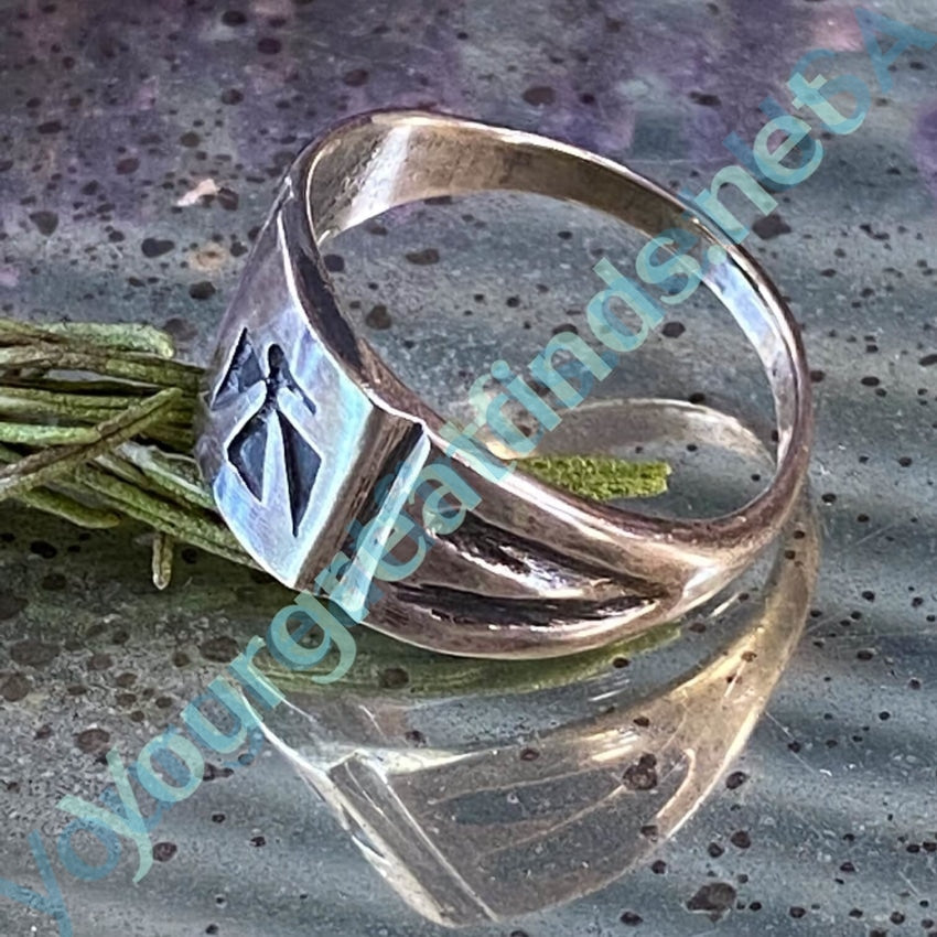 Authentic Native American Eagle Ring - Sterling Silver 11.5 Size - Handcrafted Tribal Jewelry for Men & Women - Perfect for Spiritual Ceremonies, Powwows & Everyday Wear