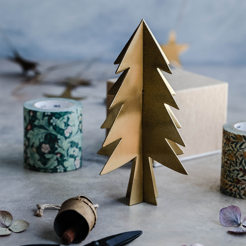Brass Christmas Tree Ornament - Elegant Holiday Decor for Xmas Tree, Home, and Office | Perfect for Festive Gifts & Seasonal Celebrations