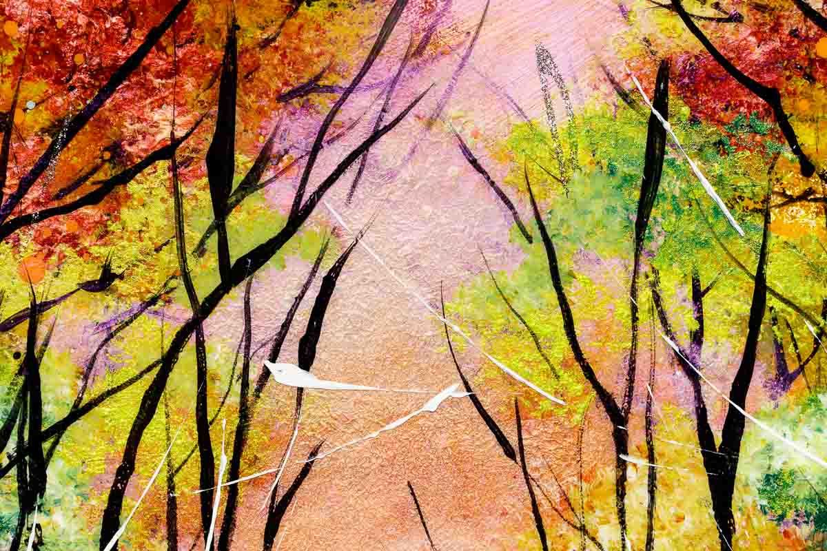 Original Autumn Walk Painting - Handmade Wall Art for Home Decor, Living Room, Bedroom & Office | Perfect Gift for Art Lovers