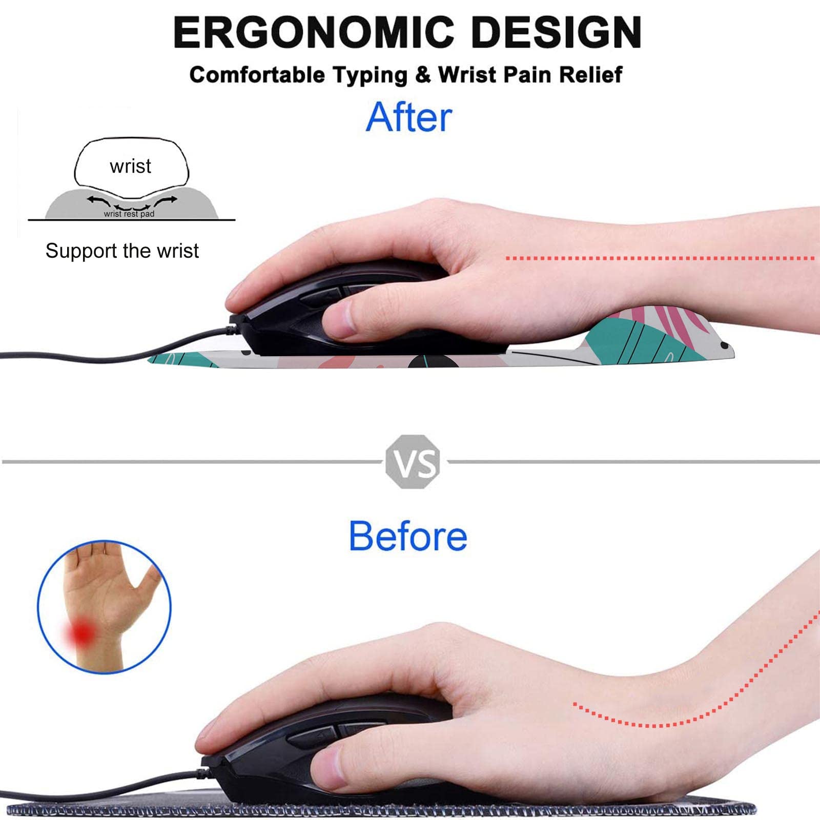 Elephant Pen Pencil Holder with Phone Stand - 3-in-1 Desk Organizer with Mouse Wrist Rest, Mouse Pad & Coaster Set - Tropical Plants Design for Office & Home Workspace Organization (Perfect for Desk Decor, Computer Accessories & Gift Ideas)