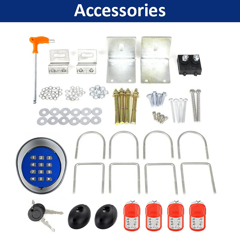 **550W Heavy Duty Automatic Sliding Gate Opener Kit - 3300LBS Capacity, 4 Remote Controls & Smart APP Control for Driveway Security (Up to 40 Feet) - Ideal for Homes, Warehouses & Commercial Properties**