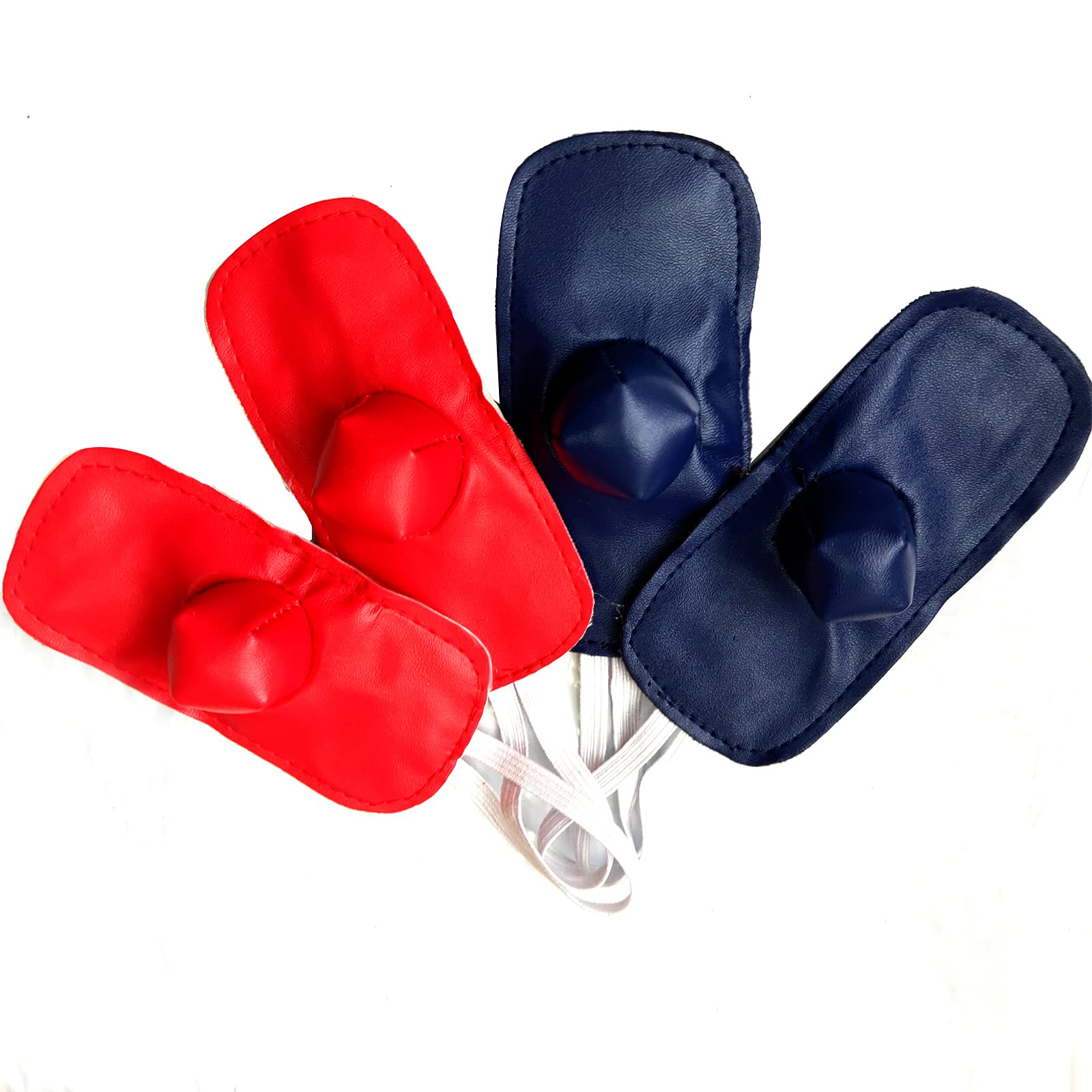 Gamefowl Rooster Leg Bands - 2 Pairs Blue & Red Chicken Leg Protectors for Cockfighting, Poultry Care & Show Birds - Durable Accessories for Training, Breeding & Protection