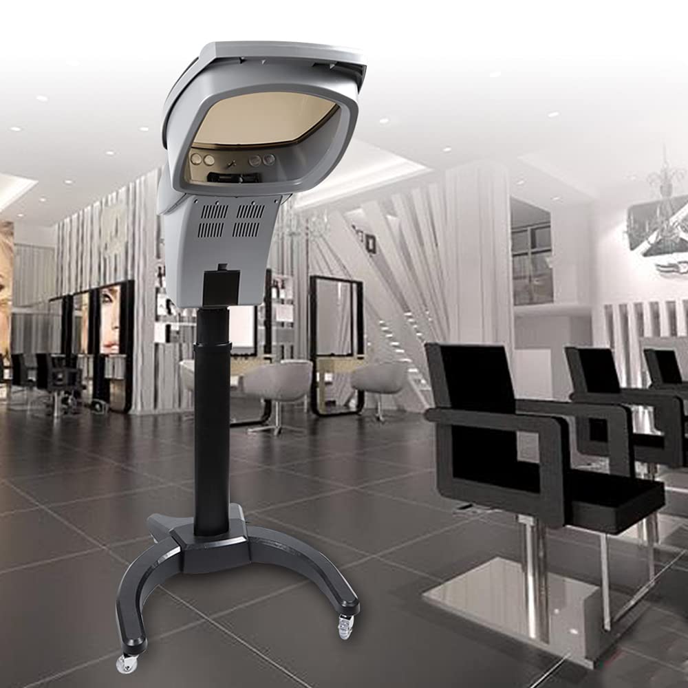 Professional Salon Hair Steamer Machine with Ozone Therapy - 110V 700W Rolling Hair Care Steamer for Hair Dye, Oil Treatment & SPA - LCD Display & Timer - Perfect for Salon Styling & Home Hair Care (Black)