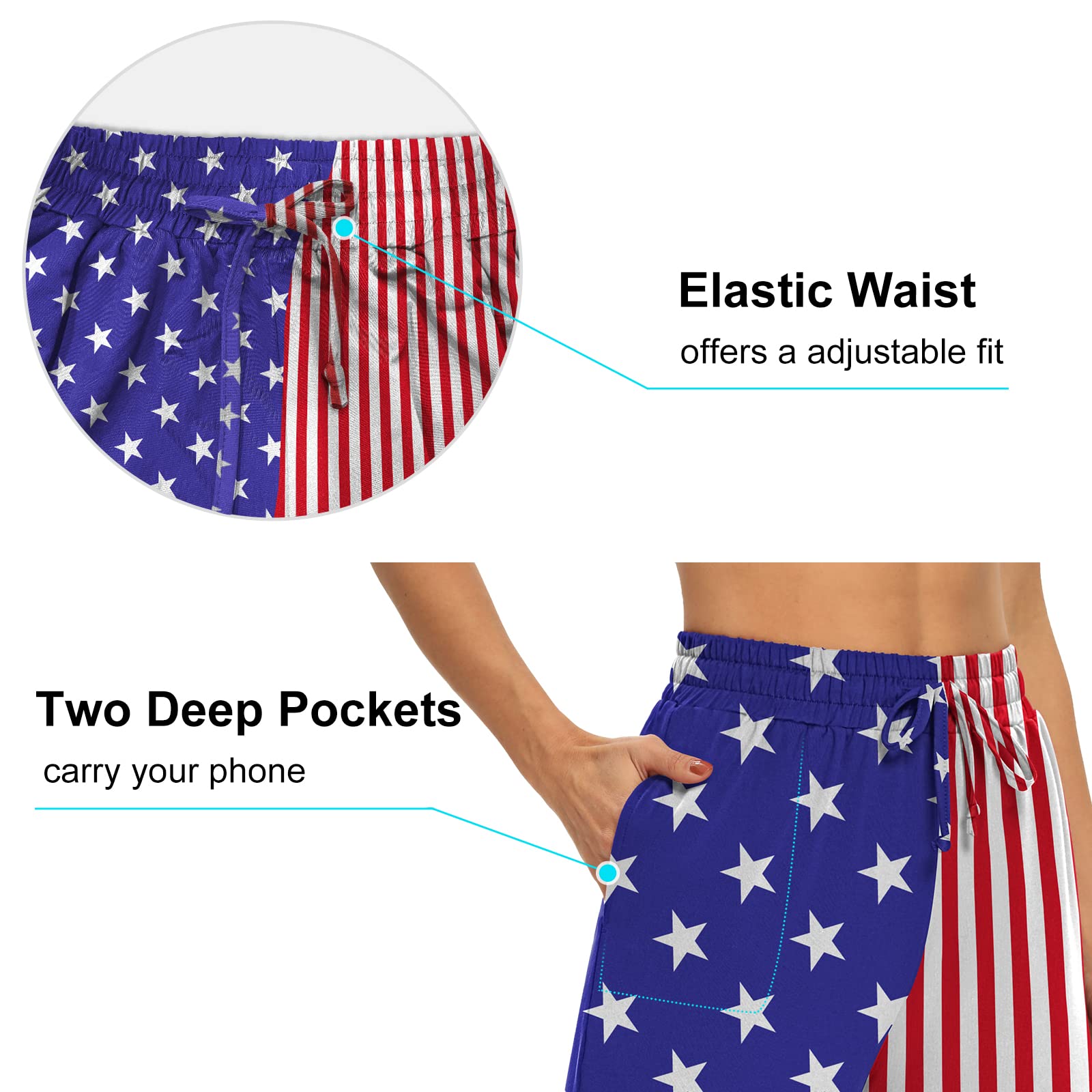 DIBAOLONG Women's Capri Pants - Loose Yoga Pants with Wide Leg, Drawstring Waist & Pockets - Comfy Lounge Pajama Sweatpants for Yoga, Workout & Home Relaxation