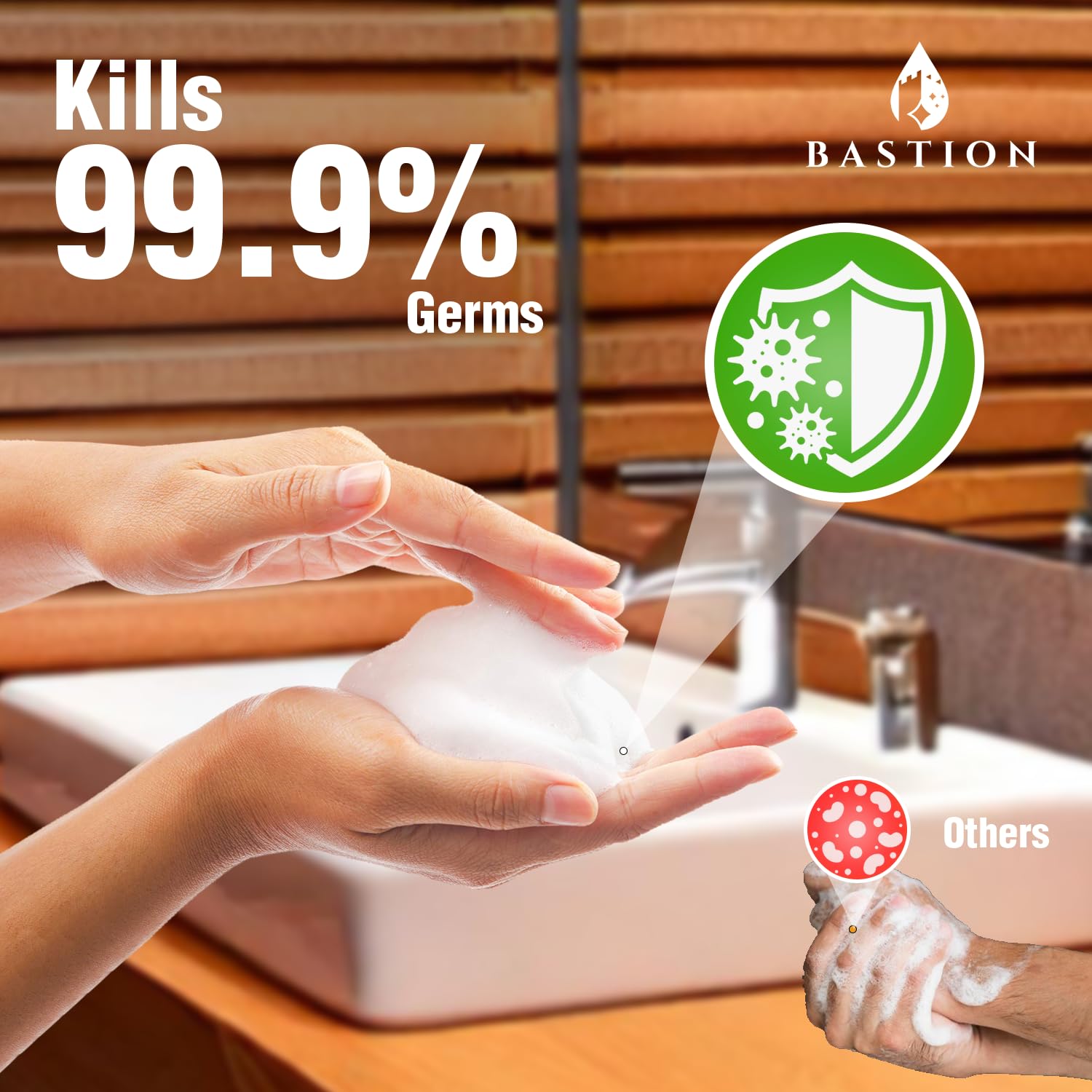 Bastion Foaming Antibacterial Hand Soap Refill - Mandarin Orange Scent, 4 Gallons (512 oz) Bulk Hand Wash for Commercial & Home Use | Ideal for Offices, Restaurants, and Healthcare Facilities