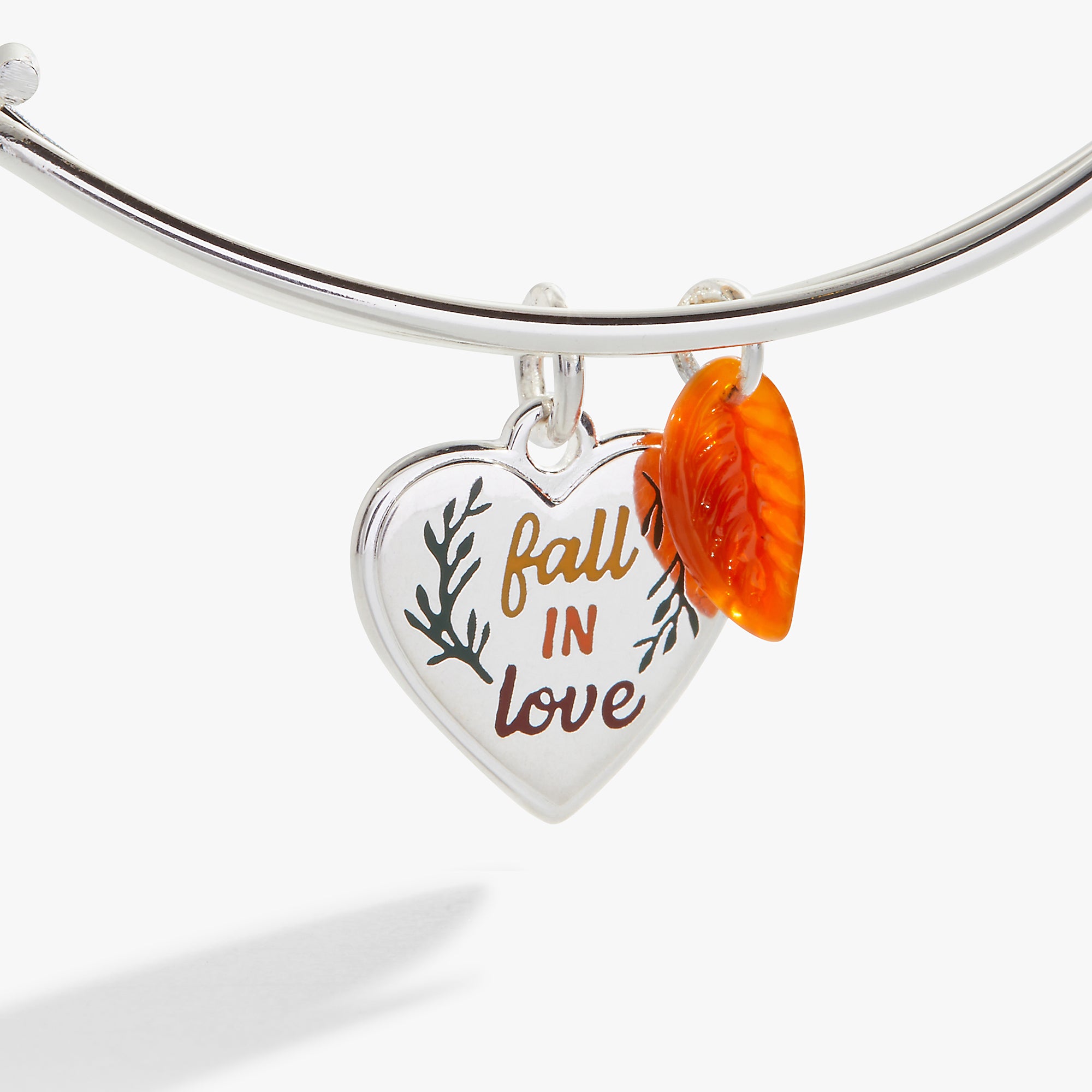 Fall in Love Charm Bangle - Elegant Adjustable Bracelet for Women | Perfect Gift for Valentine's Day, Anniversary & Romantic Occasions