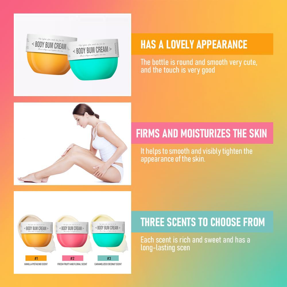 Organic Bum Cream for Dry Skin - Moisturizing & Repairing Body Cream with Caramelized Coconut Oil - Perfect for Post-Workout, Diaper Rash & Daily Skin Care