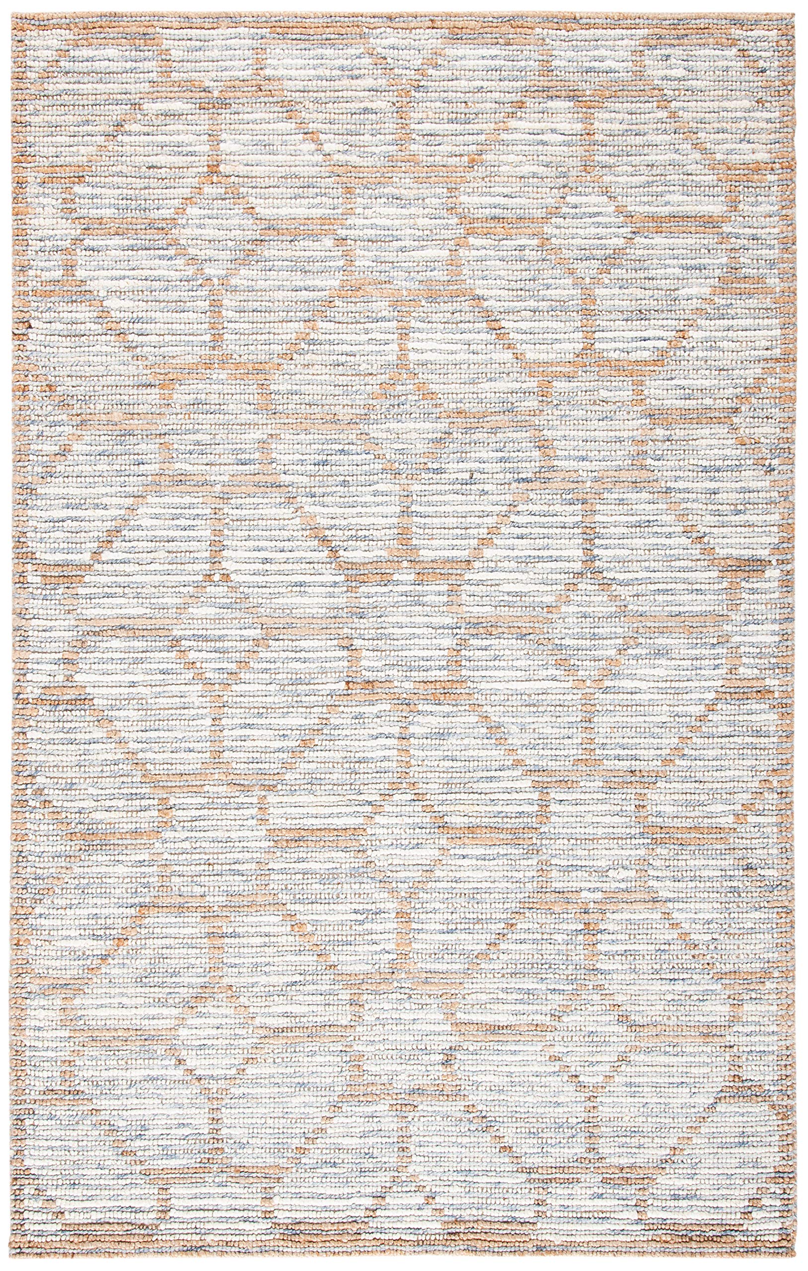 SAFAVIEH Natural Fiber Collection Handmade Woven Wool & Jute Area Rug - 8' x 10', Sage Green (NF218B) - Durable Floor Covering for High Traffic Living Room, Bedroom, Office & Entryway