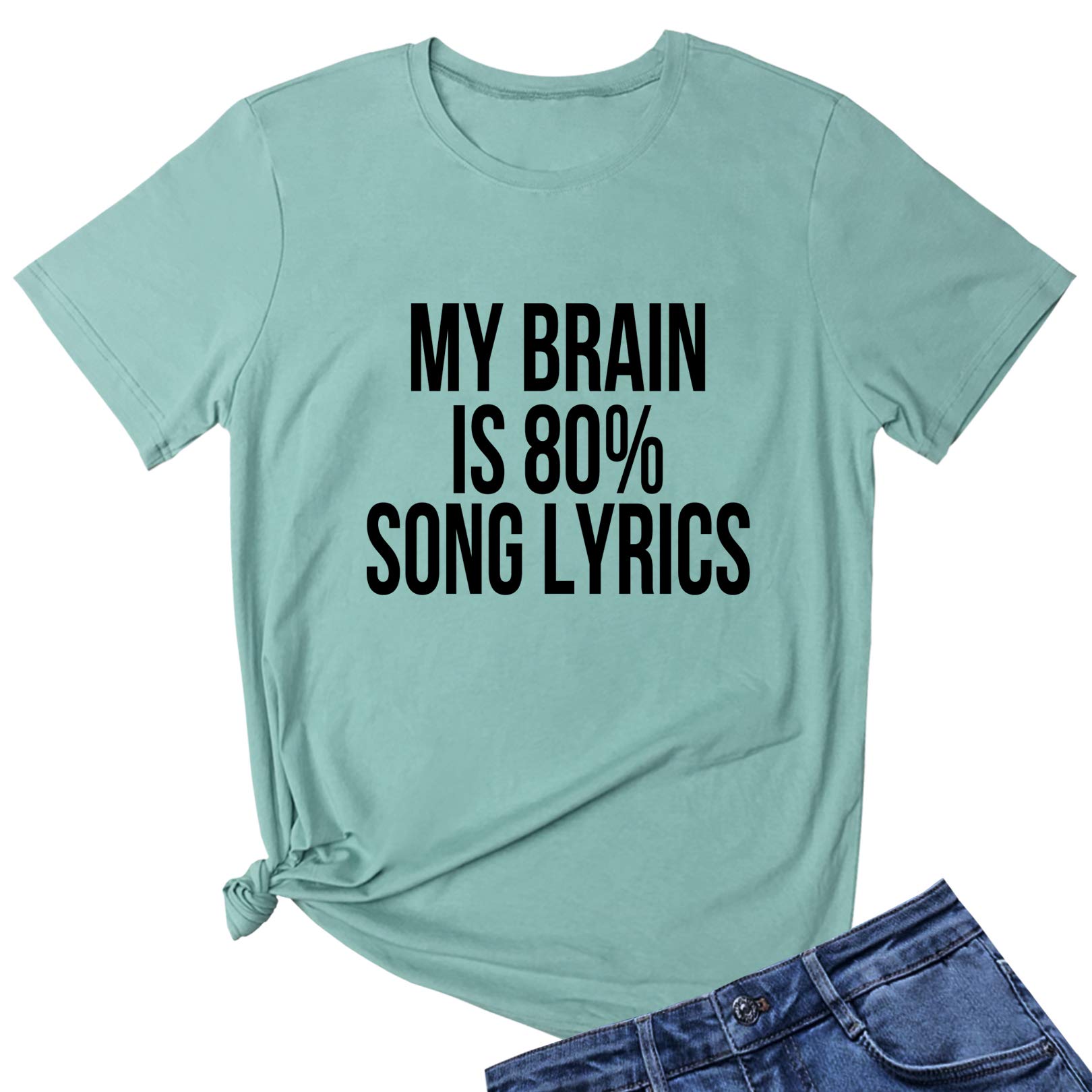 LOOKFACE Women's Cute Graphic Tees for Teens - Casual Tops for School & Outings