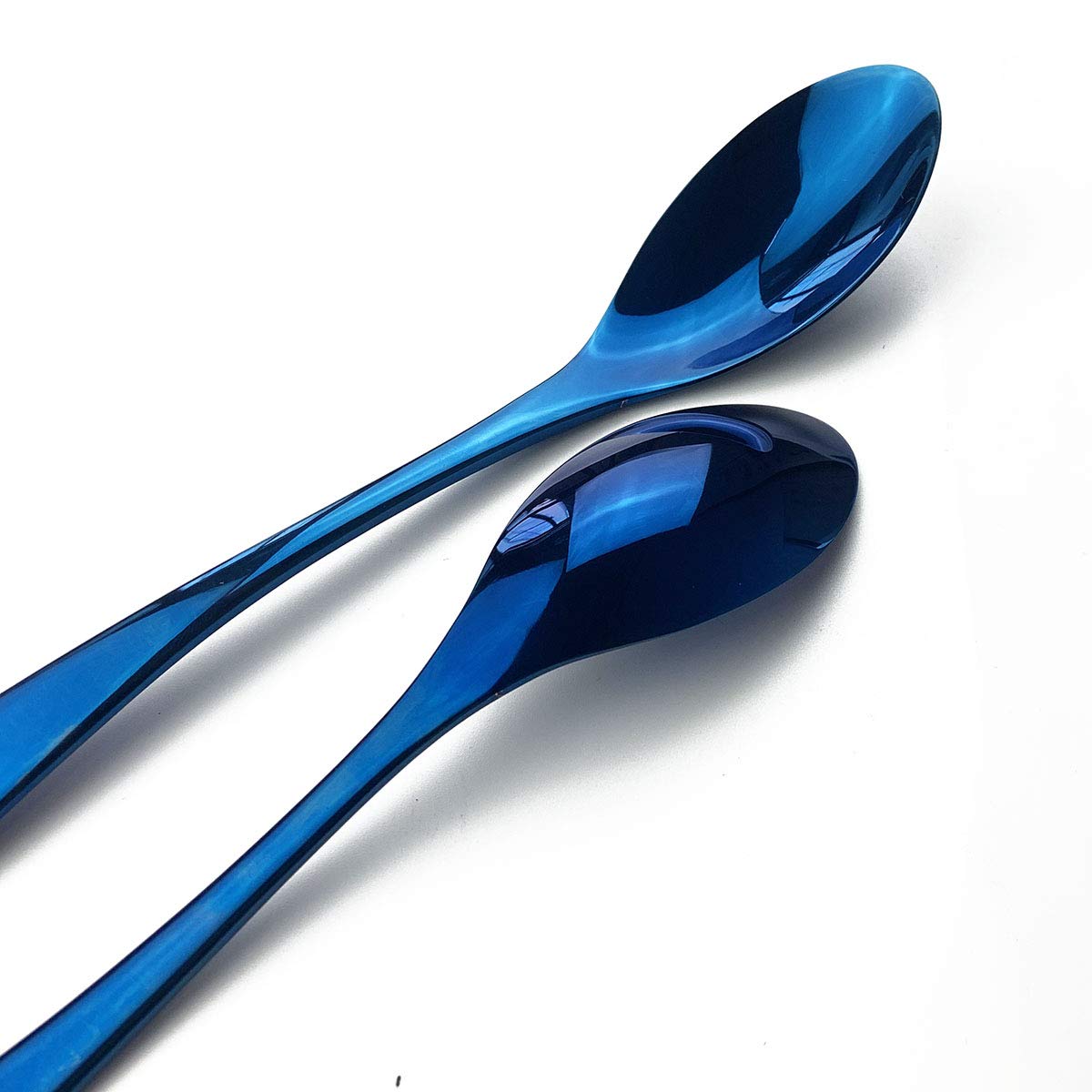 Premium 26-Piece Mirror Polished Blue Flatware Set - 18/10 Stainless Steel Cutlery for 4 People (Forks, Spoons, Knives) - Heavy Duty Camping & Dinnerware Utensils - Perfect for Outdoor Picnics, RV Trips & Elegant Dining